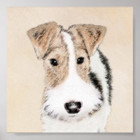 Wire Fox Terrier Painting - Cute Original Dog Art