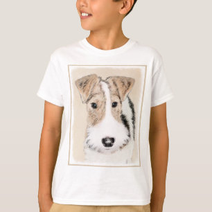 Wire Fox Terrier Painting - Cute Original Dog Art T-Shirt