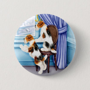 Wire Fox Terrier Parlour Pals 2 Inch Round Button