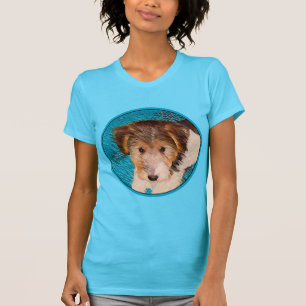 Wire Fox Terrier Puppy Painting - Original Dog Art T-Shirt