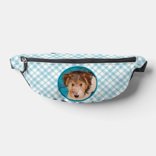 Wire Fox Terrier Puppy Painting tricolor Dog Art Fanny Pack