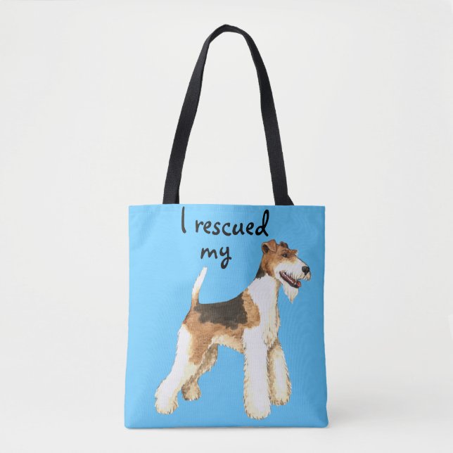 Wire Fox Terrier Rescue Tote Bag (Front)