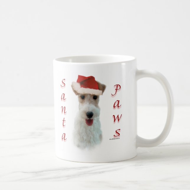 Wire Fox Terrier Santa Paws Coffee Mug (Right)