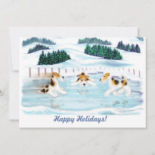 Wire Fox Terrier Skate Date Invitation