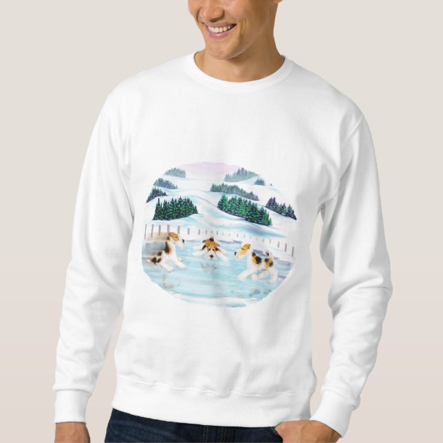 Wire Fox Terrier Skate Date Sweatshirt (Front)