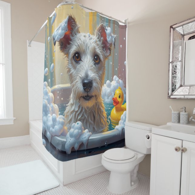 Wire Fox Terrier Sloppy Sleepy Cute Funny  (In Situ)