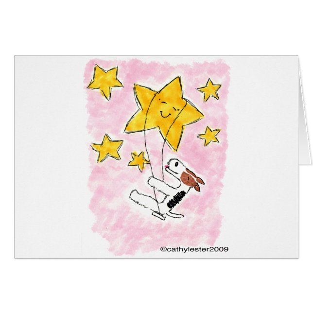 Wire fox terrier swingin' on a star (Front Horizontal)