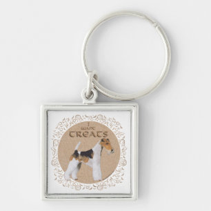 Wire Fox Terrier Treats! Keychain