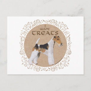 Wire Fox Terrier Treats! Postcard