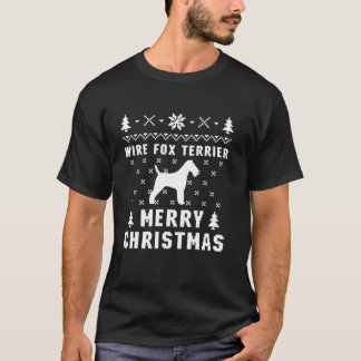 WIRE FOX TERRIER Ugly Christmas Dog Lovers Gift  T-Shirt