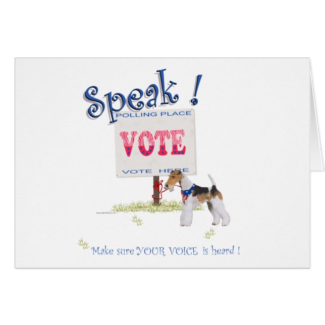 Wire Fox Terrier Voting Voice (Front Horizontal)