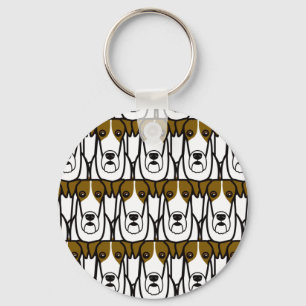 Wire Fox Terriers Keychain