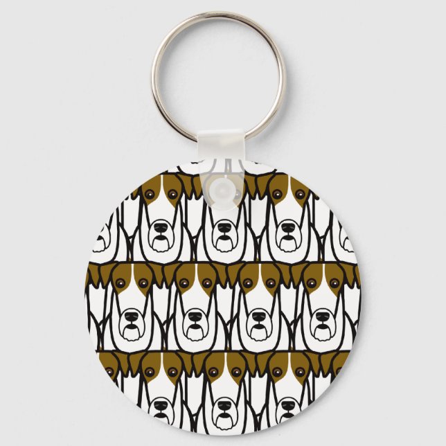 Wire Fox Terriers Keychain (Front)