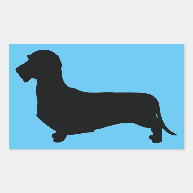 Wire Hair Dachshund Rectangle Sticker (Front)