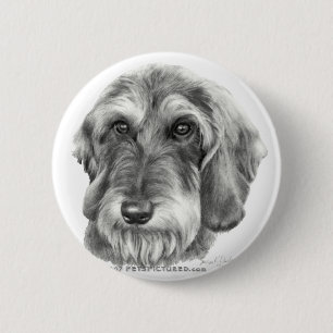 Wire-Haired Dachshund 2 Inch Round Button