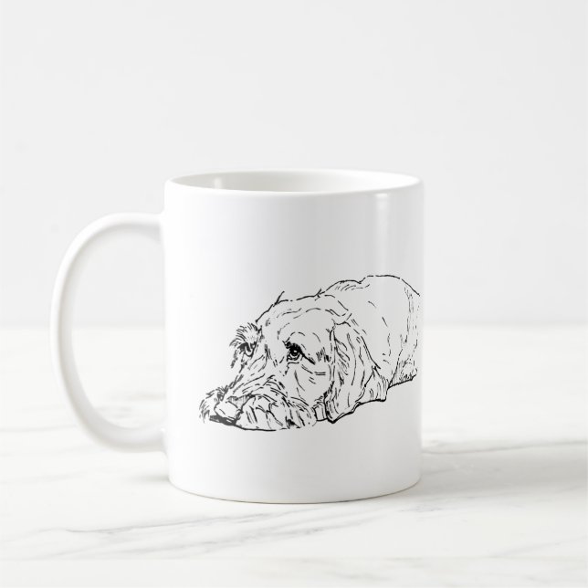 Wire Haired Dachshund Mug - Coffee Ceramic (Left)