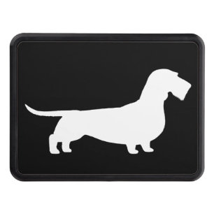 Wire Haired Dachshund Silhouette Trailer Hitch Cover