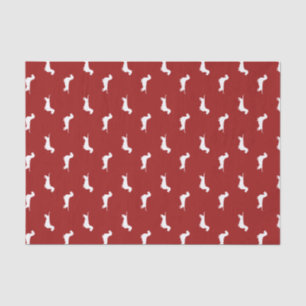 Wire Haired Dachshund Silhouettes Pattern Tissue Paper
