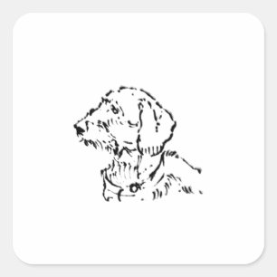 Wire Haired Dachshund  Square Sticker