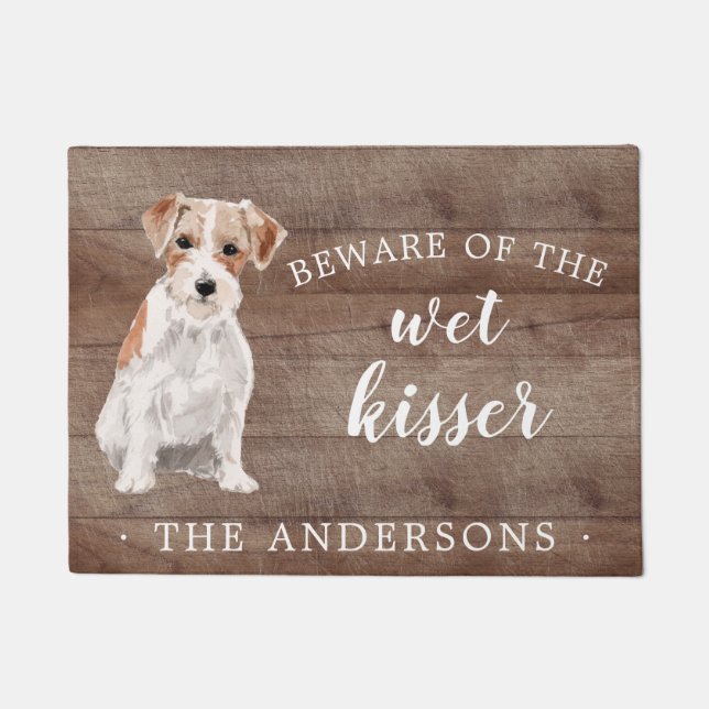 Wire Haired Jack Russell Personalized Door Mat (Front)