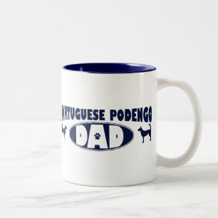 Wire Portuguese Podengo Dad Two-Tone Coffee Mug
