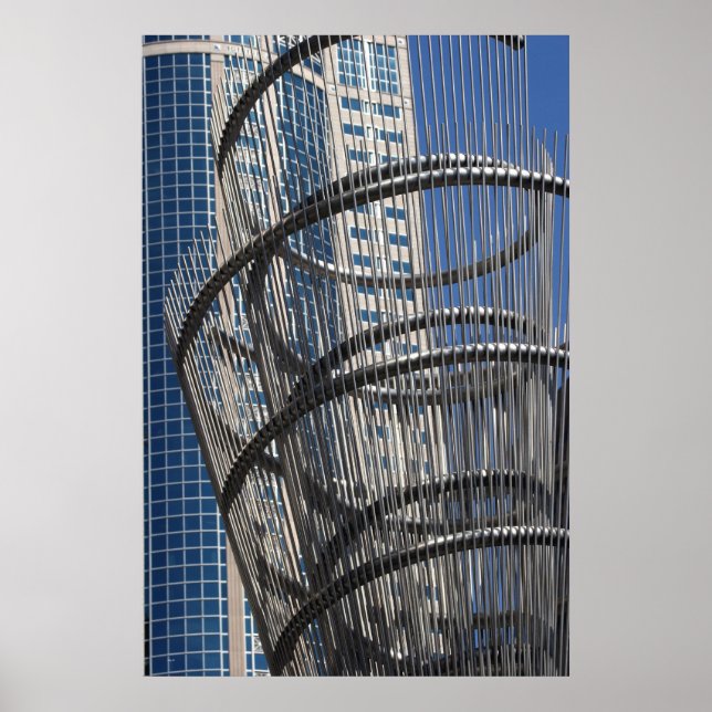 Wire Sculpture and Building, Seattle Poster (Front)