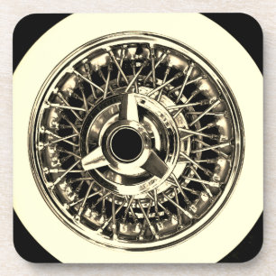 Wire Wheel Sports Voiture Dessous de verre Pneu