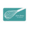 Wire Whisk Catering Card Teal