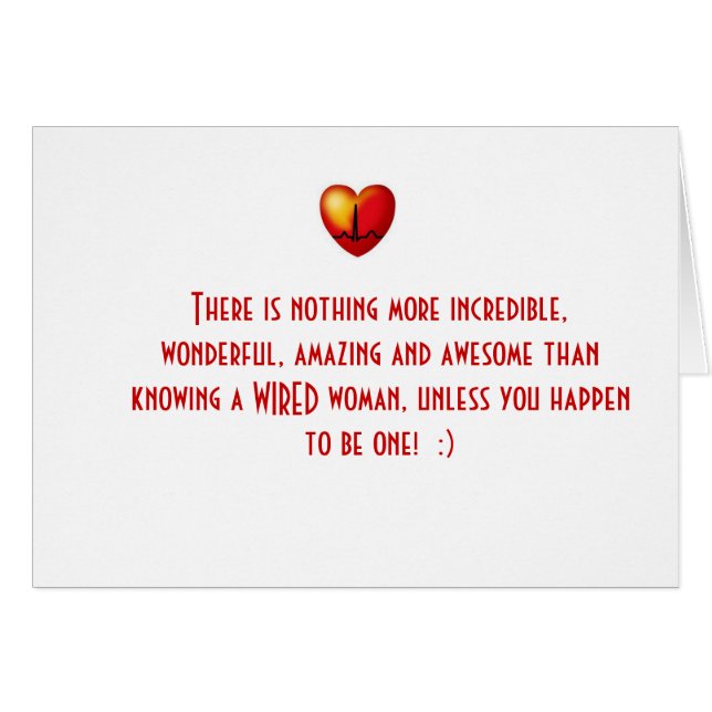 WIRED and awesome card! (Front Horizontal)