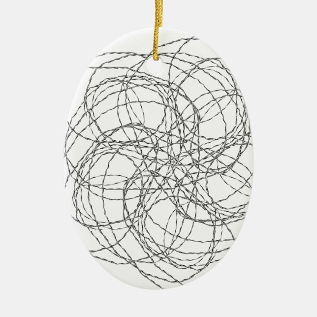 Wired Ceramic Ornament (Front)