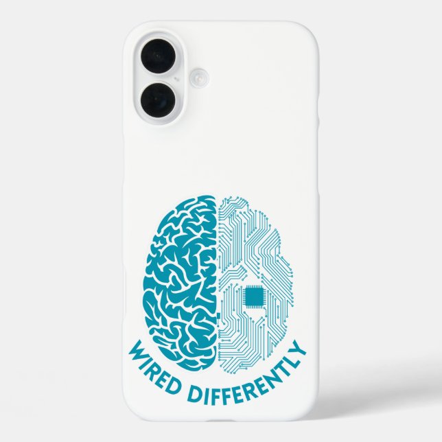 Wired Differently – Brain with Electronic Wiring Case-Mate iPhone Case (Back)