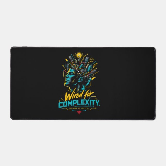 Wired For Complexity Control Engineering Desk Mat (Front)