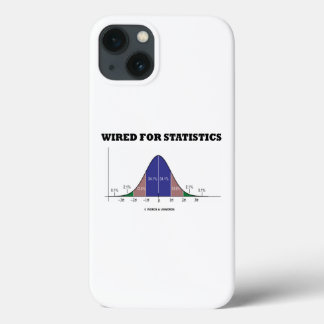 Wired For Statistics Stats Bell Curve Humour iPhone 13 Case