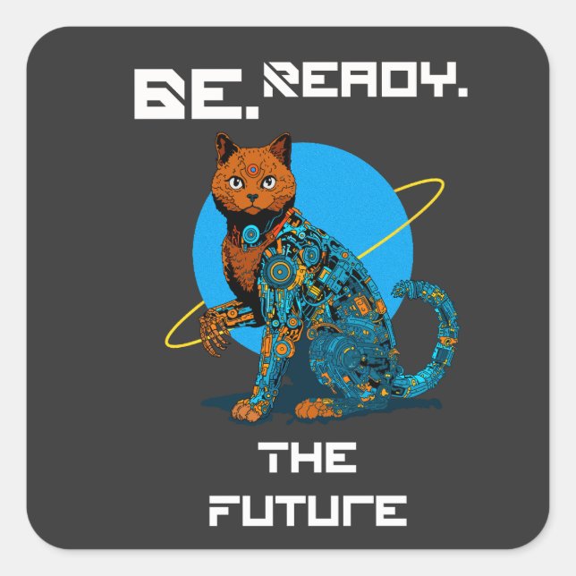 Wired for Tomorrow Square Sticker (Front)