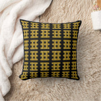 Wired Golden Cord Squared Pattern Gold On Black