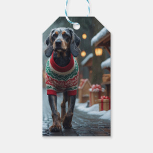 Wired Haired Pointing Griffon Dog Christmas Snow  Gift Tags