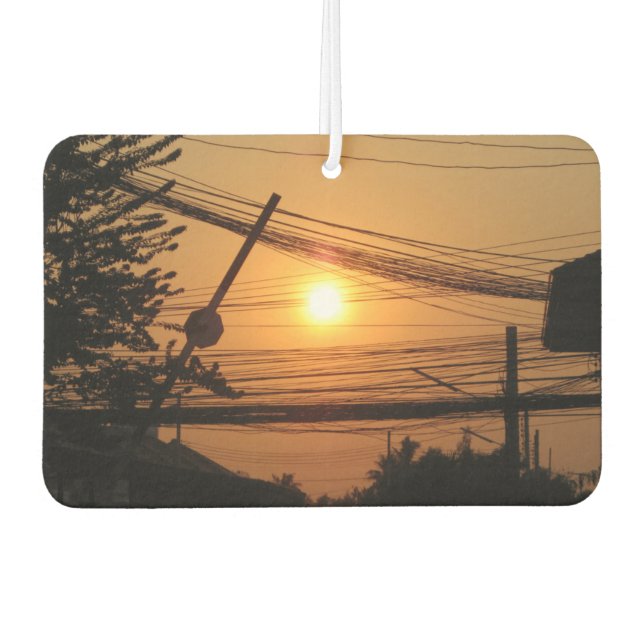 Wired Sunset ... Krung Thep, Thailand Air Freshener (Front)
