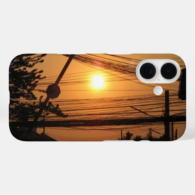 Wired Sunset ... Krung Thep, Thailand Case-Mate iPhone Case (Back (Horizontal))