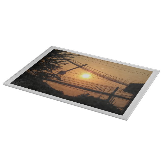 Wired Sunset ... Krung Thep, Thailand Cutting Board (Corner)