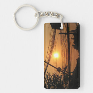 Wired Sunset ... Krung Thep, Thailand Keychain