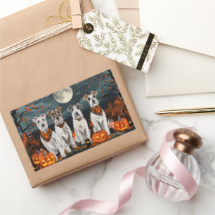 Wirefox Terrier Halloween Spooky  Sticker