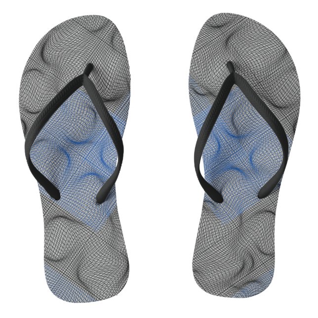 Wireframe pattern 08.B LGrey BG Flip Flops (Footbed)