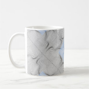 Wireframe pattern 08.B White BG Coffee Mug