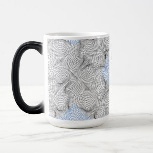 Wireframe pattern 08.B White BG Magic Mug