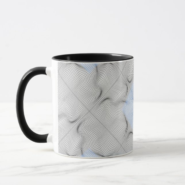 Wireframe pattern 08.B White BG Mug (Left)