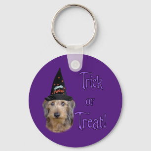 Wirehair Dachshund Trick Keychain