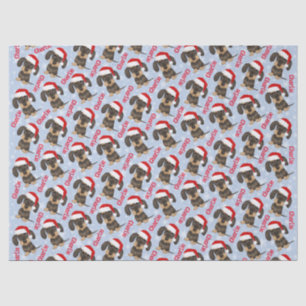 Wirehaired Dachshund Christmas Custom Name Dog Tissue Paper
