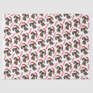 Wirehaired Dachshund Christmas Custom Name Dog Tissue Paper
