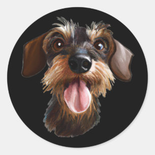 Wirehaired Dachshund Classic Round Sticker