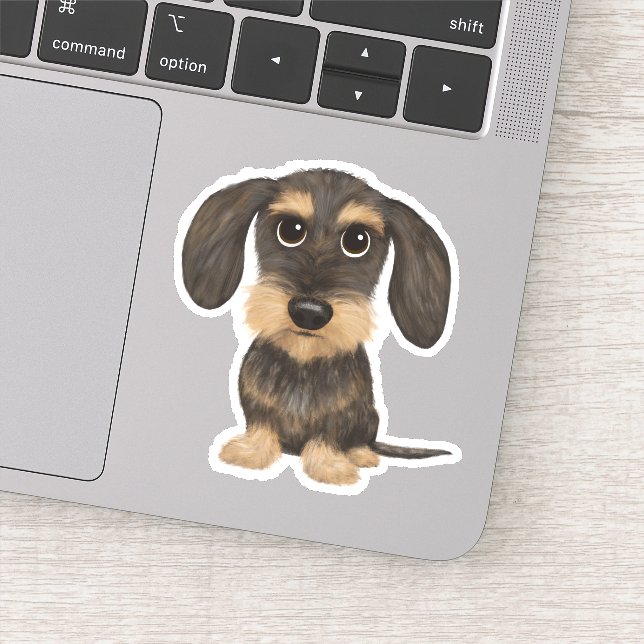 Wirehaired Dachshund | Cute Cartoon Dog Teckel (Detail)